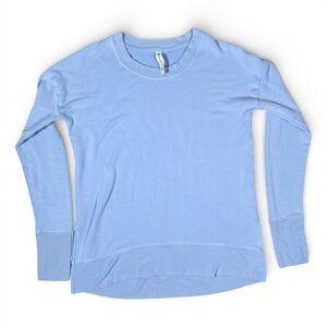 Athleta Split Hem Sweatshirt Blue Size Small Tall